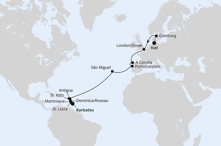 Impression zu AIDA Transreisen inkl. Bordguthaben - AIDAbella - Von Kiel nach Barbados
