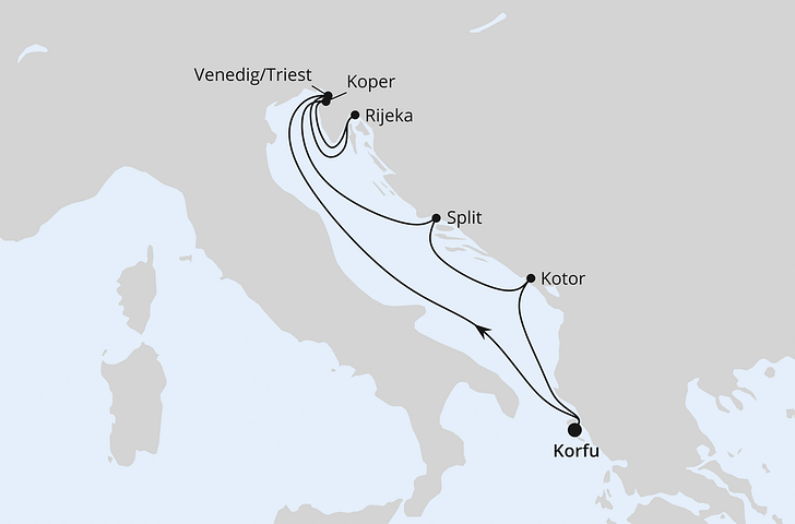 Impressionn zu AIDA Angebot der Woche - AIDAblu - Adria ab Korfu