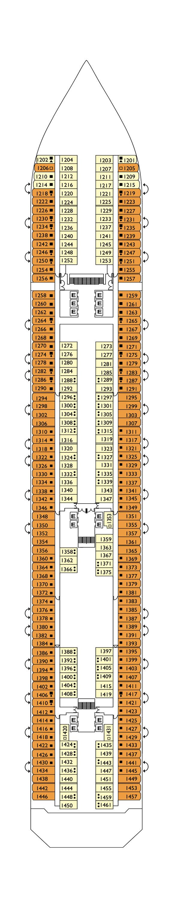 Costa Serena - Costa Kreuzfahrten - Deck 1 (Andromeda)