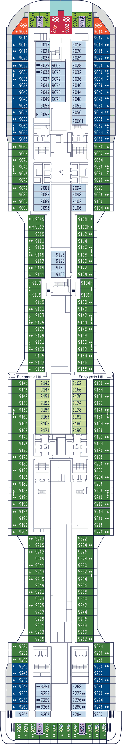 MSC Meraviglia - MSC Cruises - Deck 9 (Deck 9)