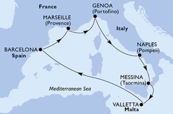 Impressionn zu MSC Yacht Club - MSC World Europa - Mittelmeerzauber: Entdeckerreise zu den Schätzen Südeuropas