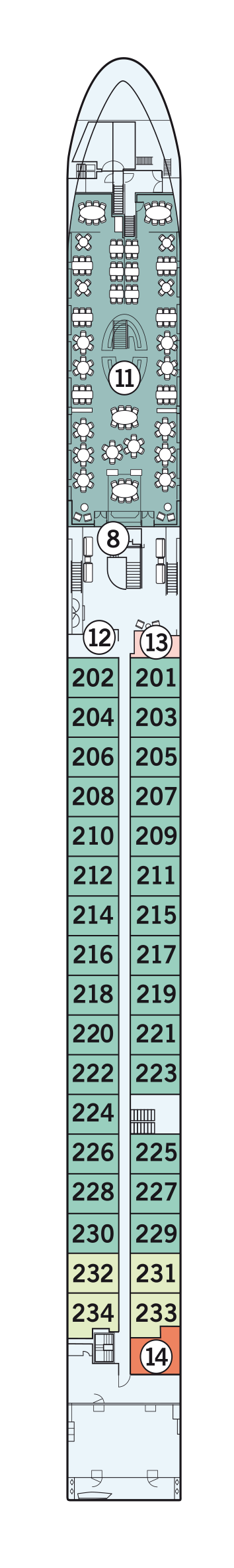 MS Amadeus Star - Amadeus Flusskreuzfahrten - Deck 2 (Strauss-Deck)