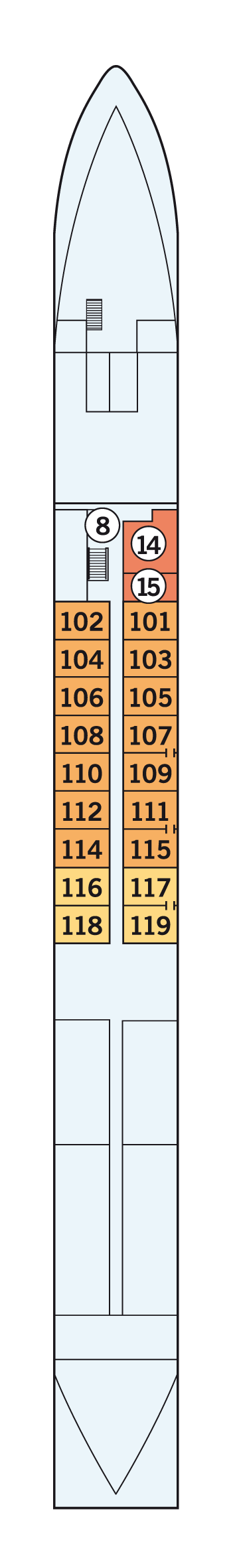 MS Amadeus Imperial - Amadeus Flusskreuzfahrten - Deck 1 (Haydn-Deck)