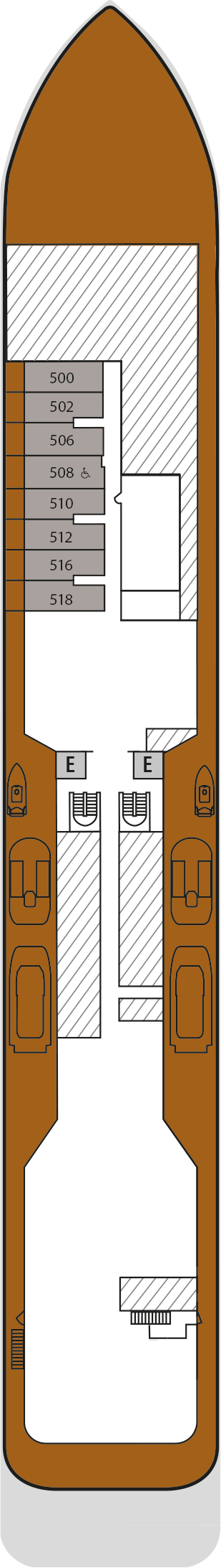 Silver Endeavour - Silversea - Deck 5 (Deck 5)