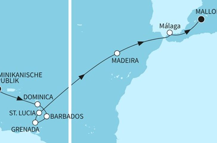 Impressionn zu Winter 2025/26 - Mein Schiff 1 - Von der Karibik ins Mittelmeer