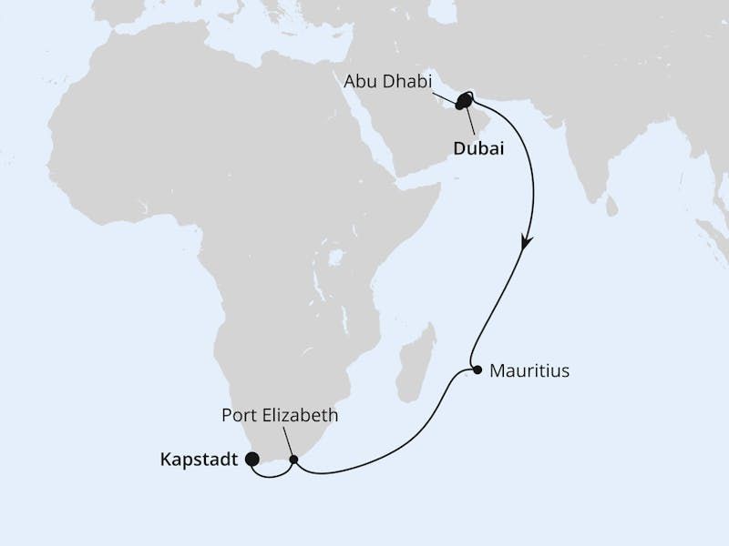 Von Dubai über Mauritius nach Kapstadt 1