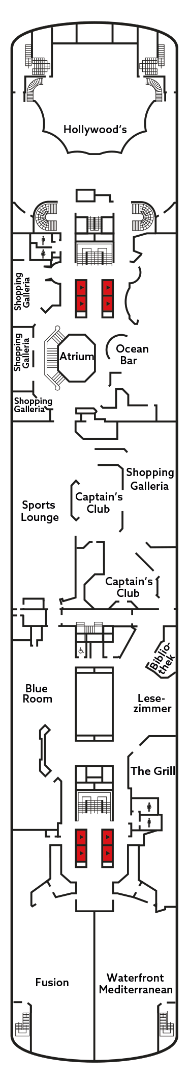 Vasco da Gama - Nicko Cruises Hochsee - Deck 8 (Upper Deck)