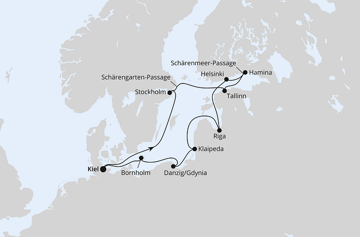 Impression zu Sommer 2026 - AIDAbella oder AIDAmar - Schärengärten der Ostsee