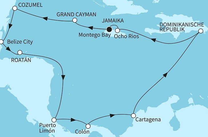 Impression zu Mein Schiff Frühling 2026 - Mein Schiff 1 - Best of Mittelamerika