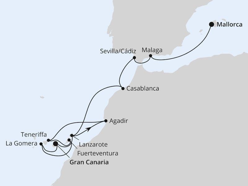 Kanaren, Marokko & Andalusien ab Gran Canaria 1