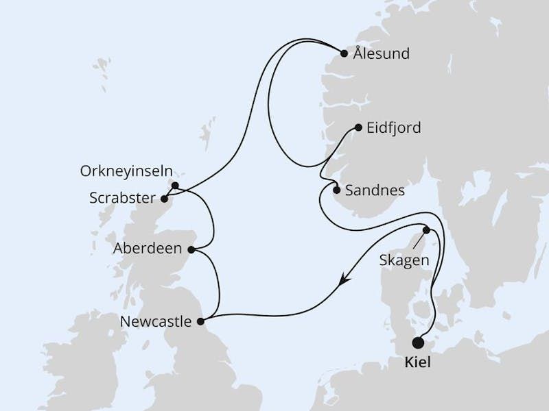 England, Schottland & Norwegen ab Kiel