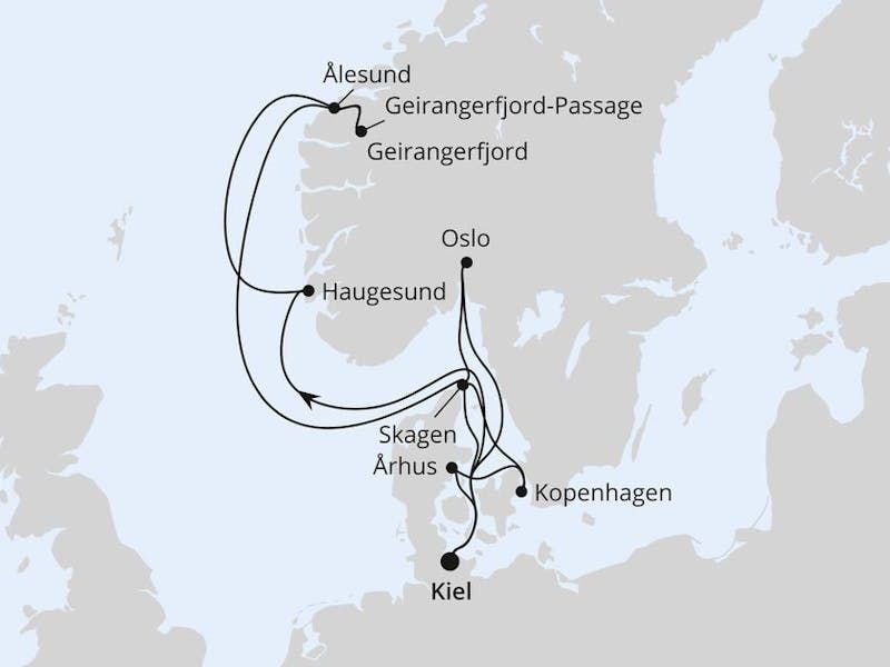 Große Skandinavien-Reise ab Kiel