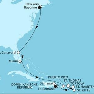 Mein Schiff 1 vor Tortola