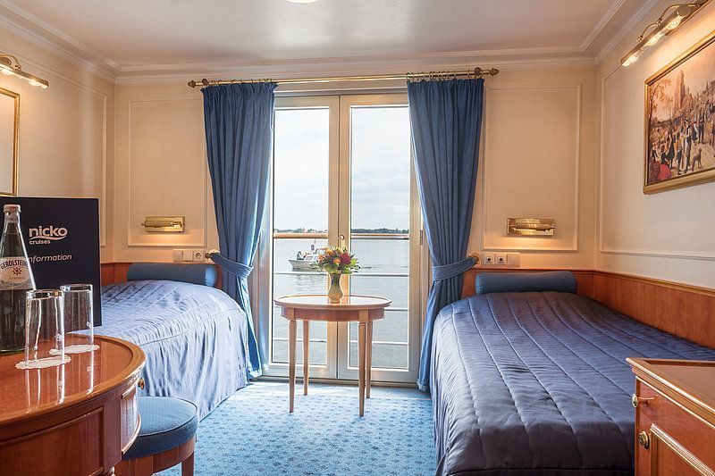 MS KATHARINA VON BORA - Nicko Cruises - 1-Bett Oberdeck mit französischem Balkon (OE)