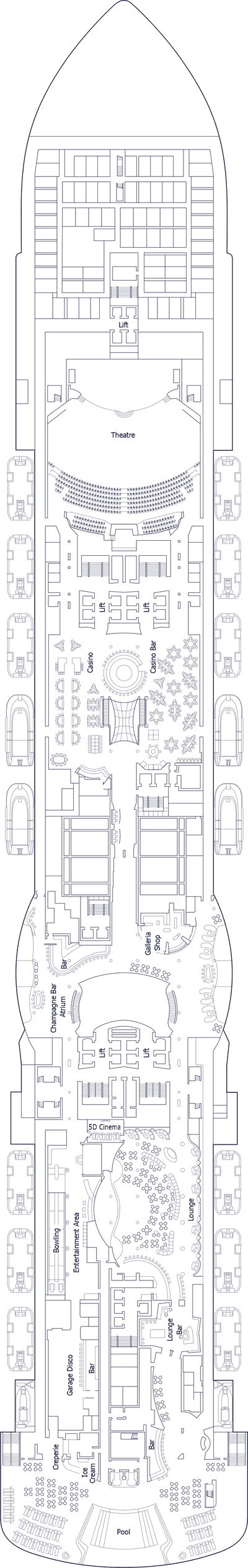 MSC Seaside - MSC Cruises - Deck 7 (South Beach)