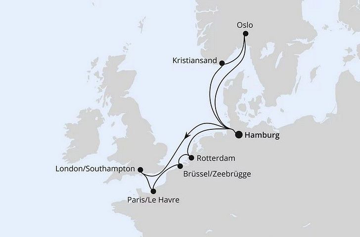 Impression zu AIDA Winter 2027/2028 - AIDAnova - Westeuropas Metropolen & Norwegen