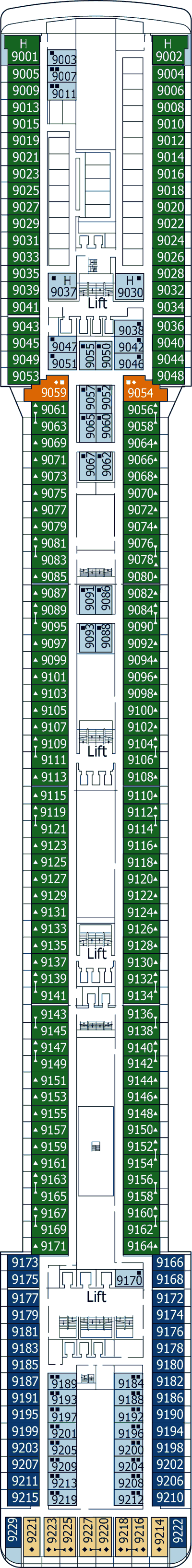 MSC Magnifica - MSC Cruises - Deck 9 (Panarea)