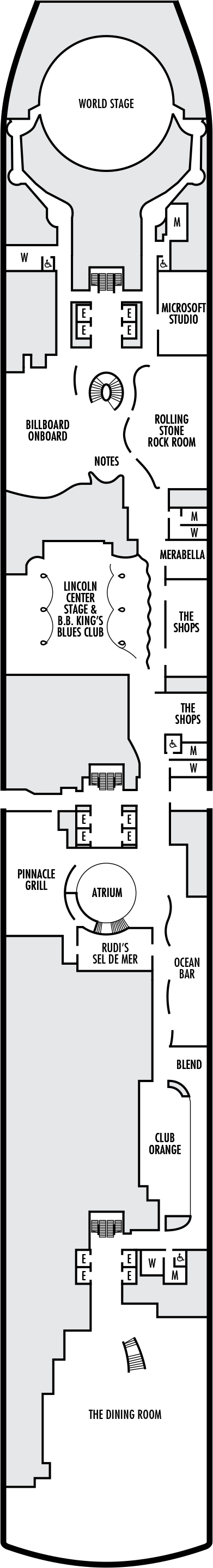 MS Nieuw Statendam - Holland America Line - Deck 2 (Plaza)