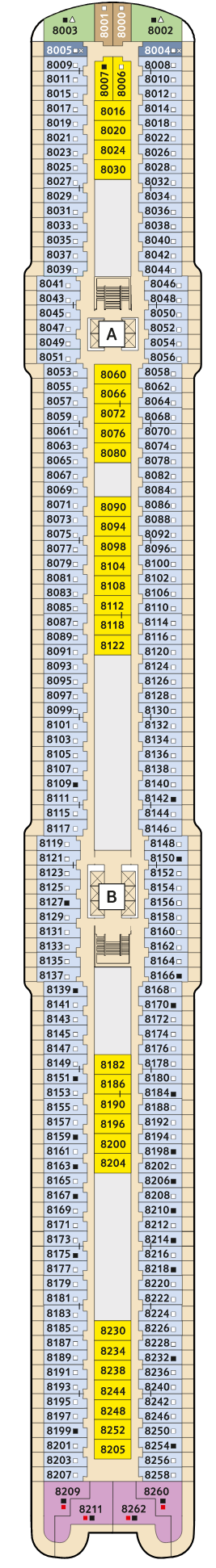 Mein Schiff 7 - TUI Cruises - Deck 8 (Muschel)