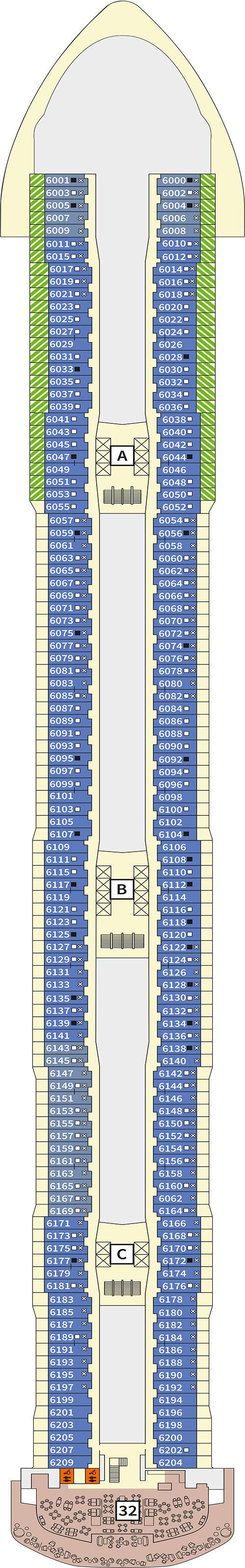Mein Schiff Relax - TUI Cruises - Deck 6 (Deck 6)
