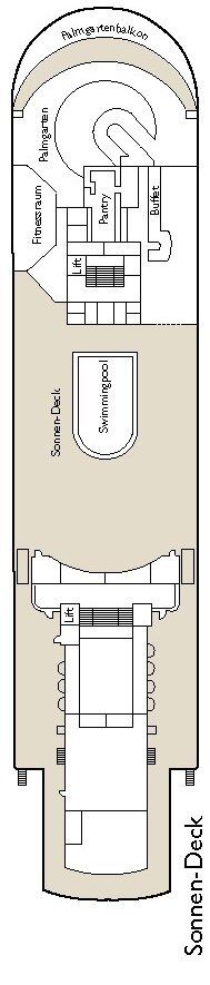 MS Hamburg - Plantours Hochseekreuzfahrten - Deck 6 (Sonnendeck)