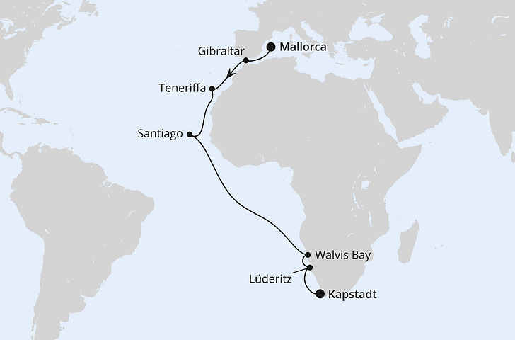 Impression zu AIDA Winter 2027/2028 - AIDAblu - Von Mallorca über Namibia nach Kapstadt