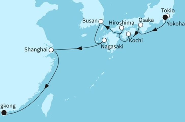 Impressionn zu Winter 2025/26 - Mein Schiff 6 - Die Vielfalt des Fernen Osten