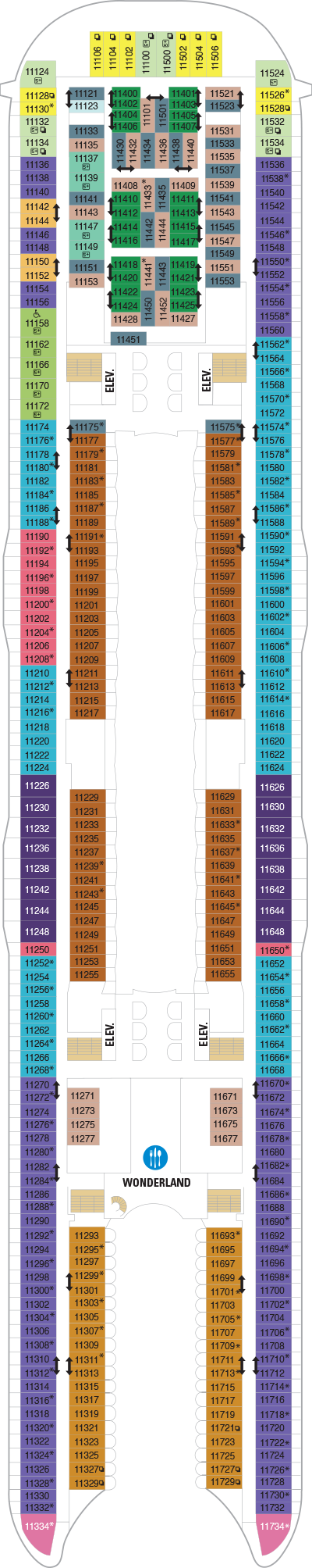 Wonder of the Seas - Royal Caribbean International - Deck 11 (Deck 11)