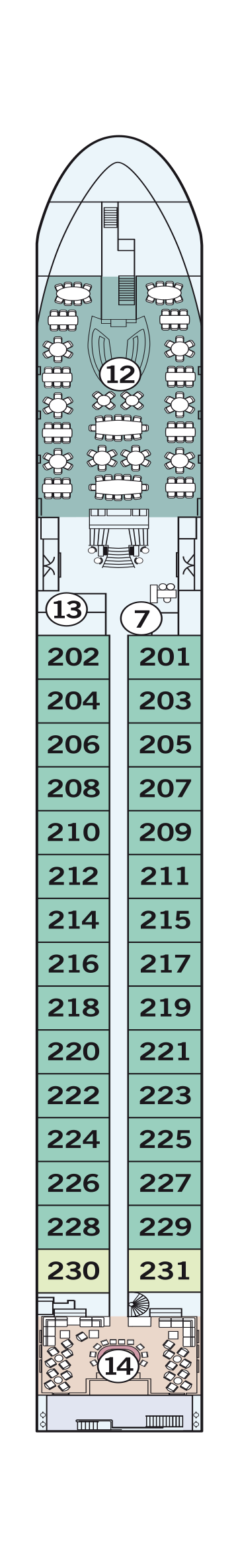 MS Amadeus Provence - Amadeus Flusskreuzfahrten - Deck 2 (Strauss-Deck)