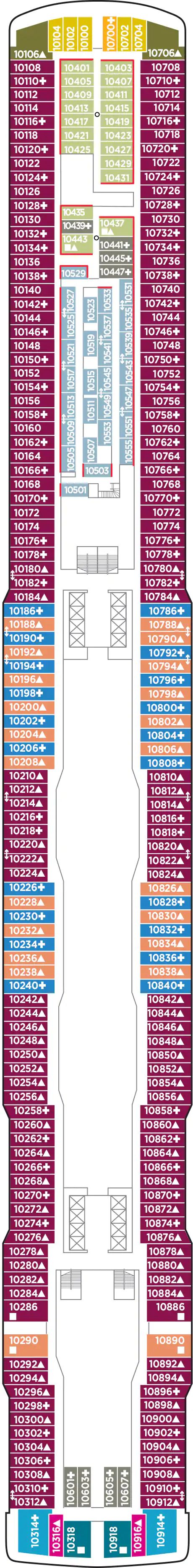 Norwegian Bliss - Norwegian Cruise Line - Deck 10 (Deck 10)