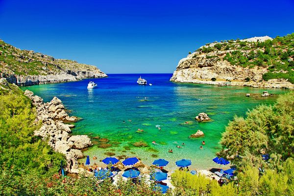 Strandbucht auf Rhodos 

