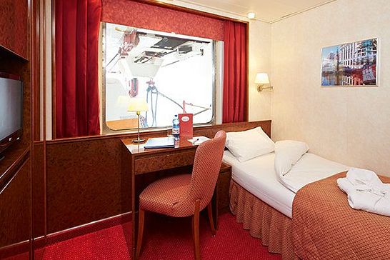 MS Hamburg - Plantours Hochseekreuzfahrten - Einzel außen, Deck 2 und 4 (auf Deck 4 mit Sichtbehinderung) (HK6A)