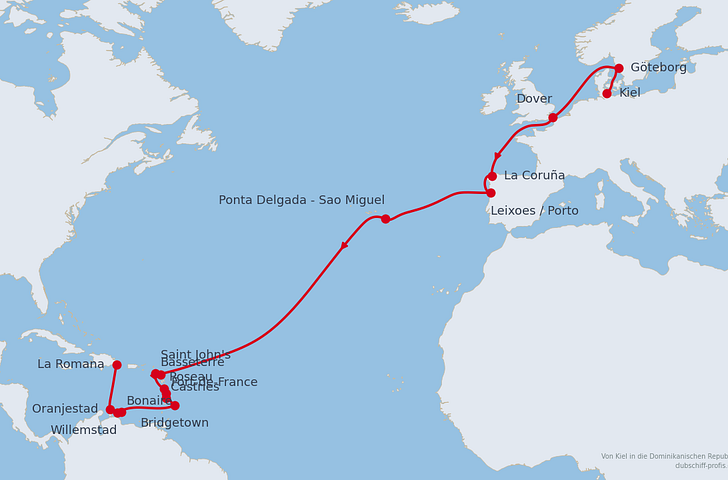 Impression zu AIDA Transreisen 2026/27 - AIDAperla oder AIDAbella - Von Hamburg oder Kiel in die Karibik