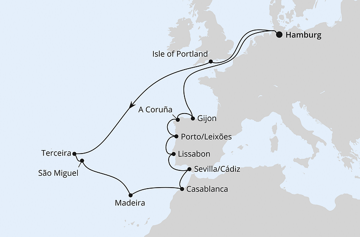 Impressionn zu AIDA Winter 2026/27 - AIDAluna - Große Winterpause Azoren & Marokko