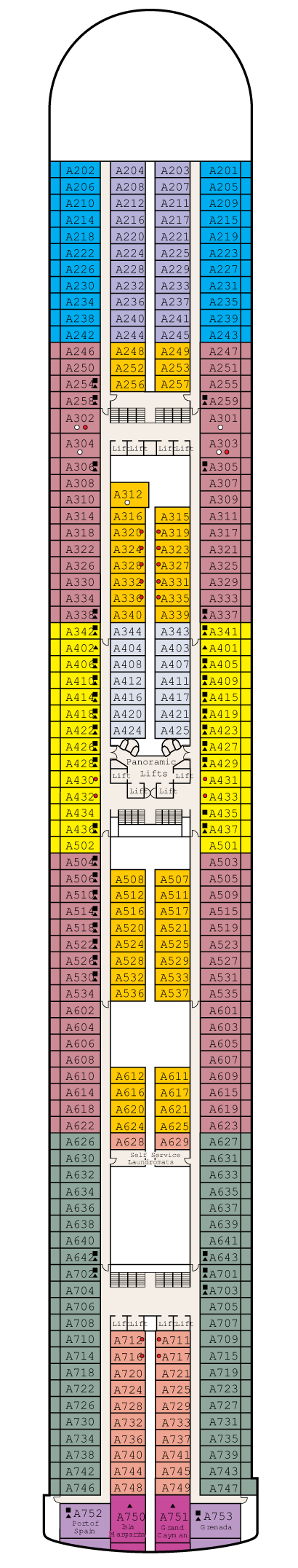 Emerald Princess - Princess Cruises - Deck 12 (Aloha)