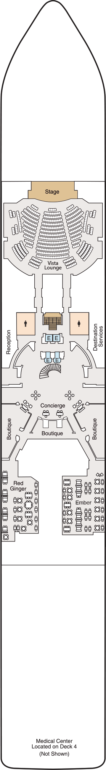 MS Vista - Oceania Cruises - Deck 5 (Deck 5)