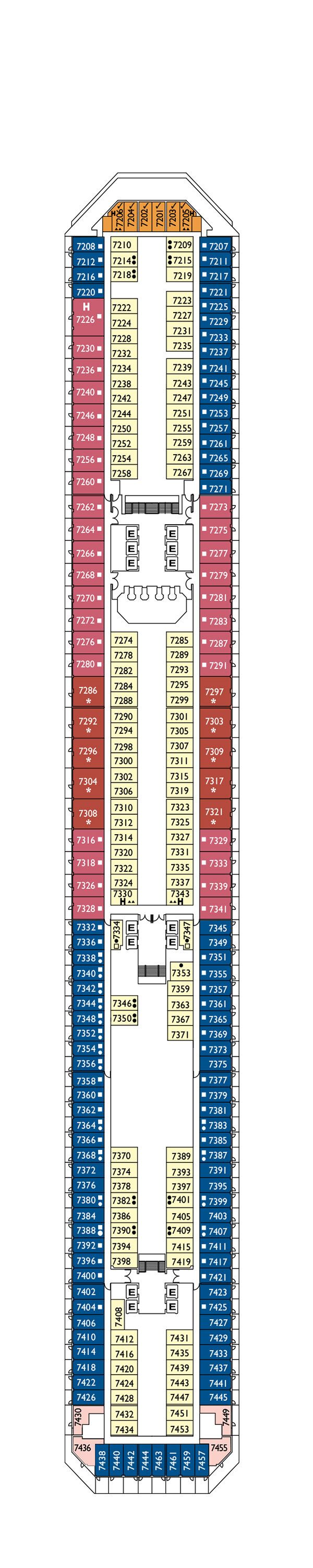 Costa Serena - Costa Kreuzfahrten - Deck 7 (Aquarius)