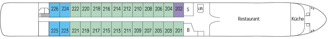 SWISS CROWN - Ohne Reederei - MITTELDECK / RUBIN-DECK