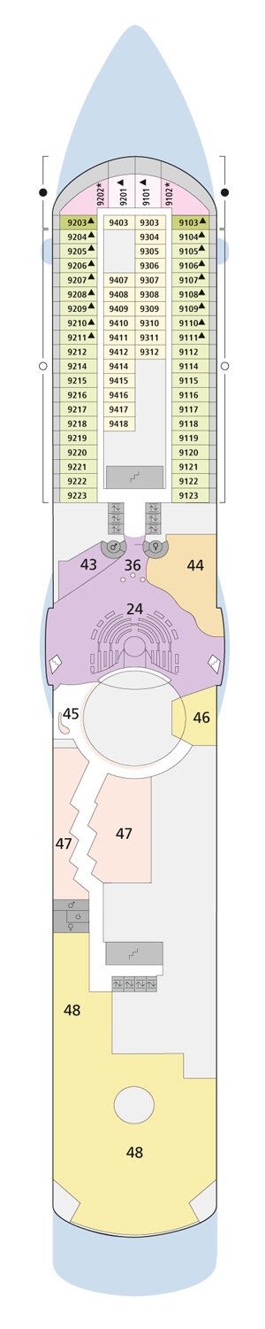 AIDAdiva - AIDA Cruises - Deck 9 (Deck 9)