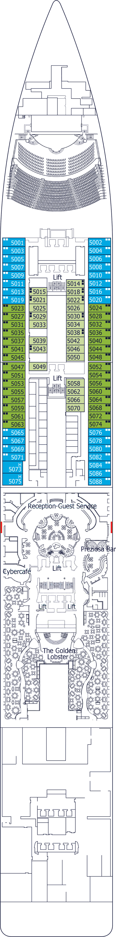 MSC Preziosa - MSC Cruises - Deck 5 (Corallo)