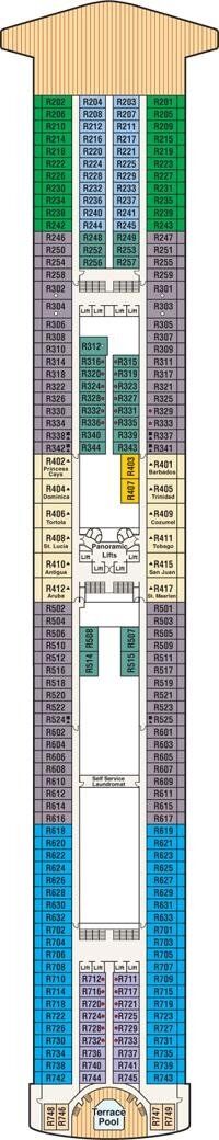 Caribbean Princess - Princess Cruises - Deck 14 (Riviera)