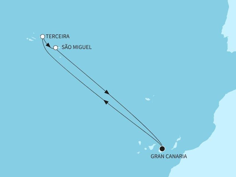  Winter 2026/27 - Mein Schiff 7 - Blühende Azoren Illustration 