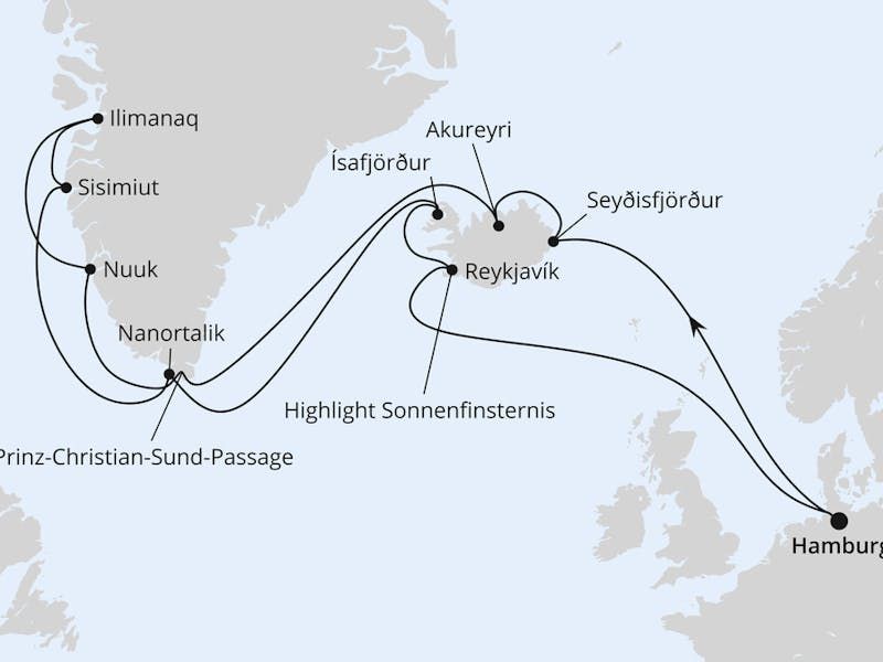Island & Grönland mit Sonnenfinsternis ab Hamburg