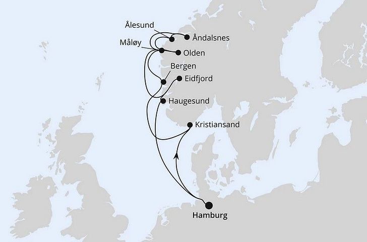 Impression zu Ostern 2026 - AIDAperla - Norwegens Fjorde