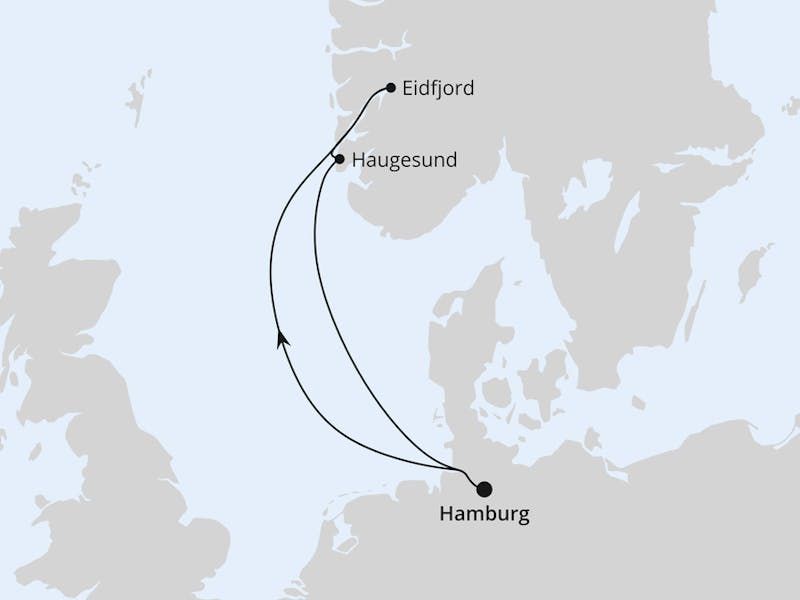 Kurzreise nach Norwegen ab Hamburg