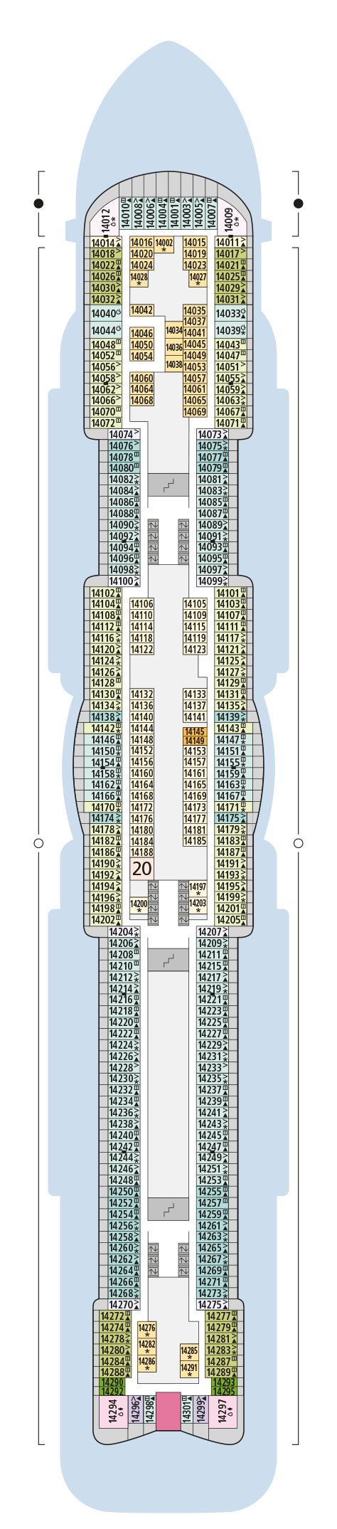 AIDAnova - AIDA Cruises - Deck 14 (Deck 14)