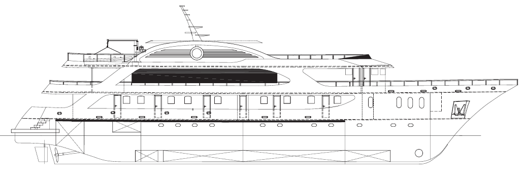 Motoryacht KATARINA Deckplan