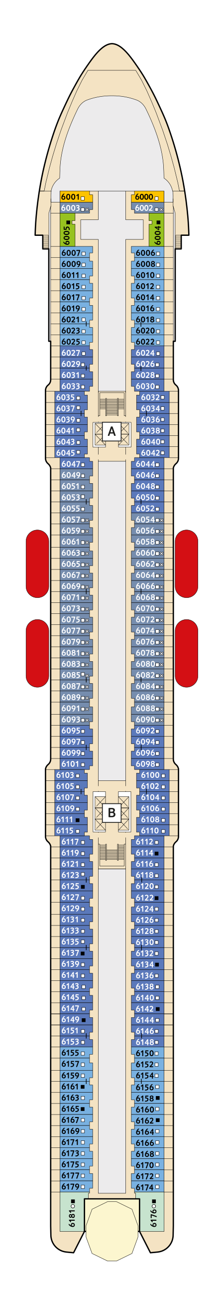 Mein Schiff 5 - TUI Cruises - Deck 6 (Boje)