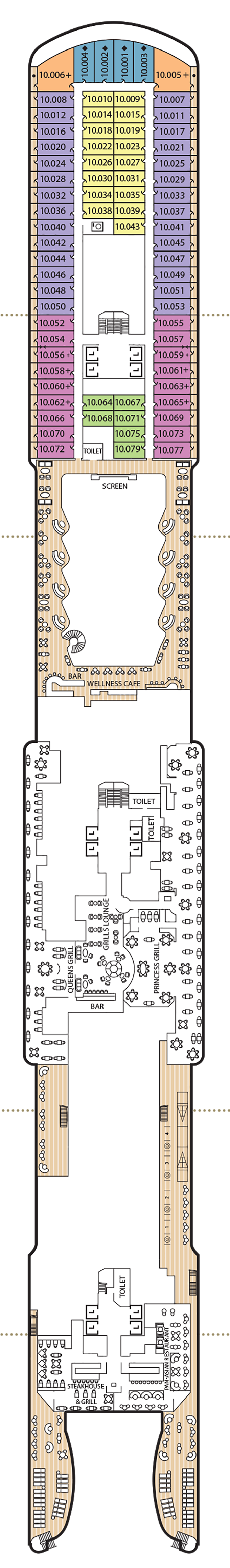 Queen Anne - Cunard Line - Deck 10 (Deck 10)