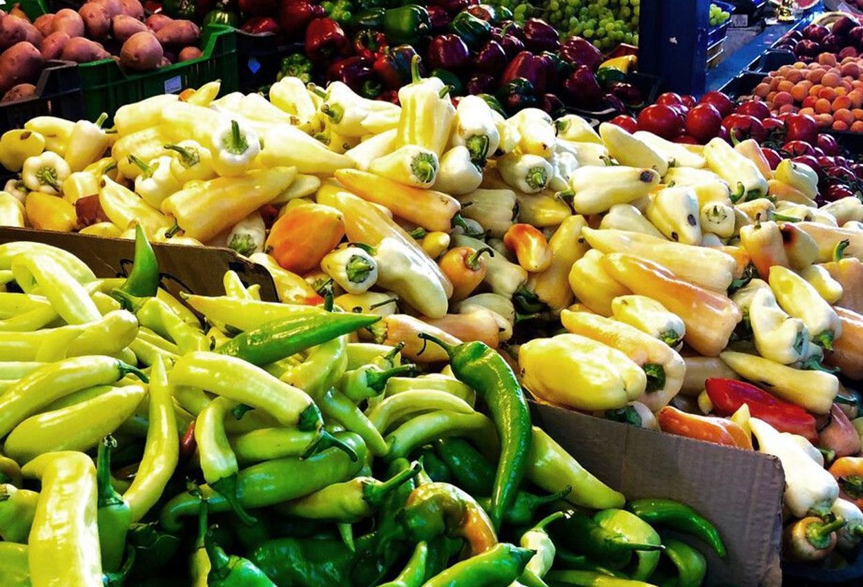 Einblickk in die Markthalle in Budapest, Ungarn